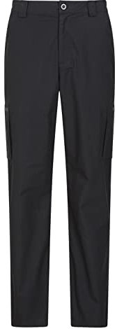 Mountain Warehouse Trek II Herrenhose - reguläre Länge Tiefschwarz Herren Größe 58 EU