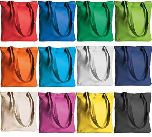 STAMPATEK 100 Borse Shopper Personalizzate con Logo Personalizzabile con Scritte Slogan per la Spesa riutilizzabile in TNT Modello CAMELIA 100 Stampa Logo a 1 Colore