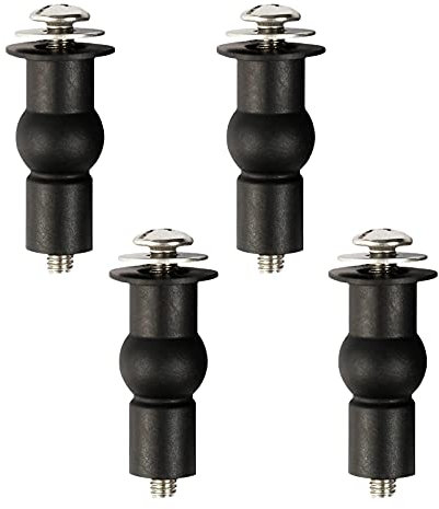 Toilettensitz Behoben Schraube, THETAG 2 Paare Universal WC-Sitz Befestigungsset Erweiterungsbolzen aus Gummi Toiletten Sitz Schrauben Zubehör, 304 Edelstahl Scharnier für Toilettensitz