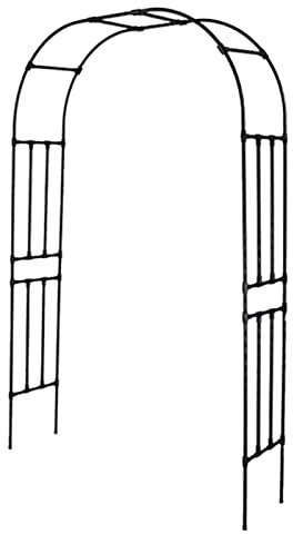 Arco Di Rosa Giardino Con Base Arco Per Nero Piante Rampicanti Padiglione Traliccio Da Giardino Resistente Tubolari Da 20mm Arco Per Rose Decorazioni(W280xH240cm/110x94in)
