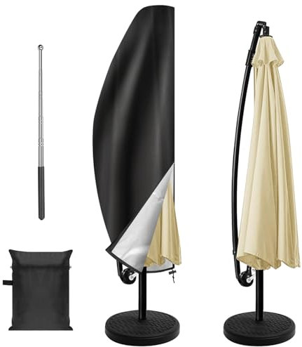 Sweetone Parasole impermeabile, anti-UV, 265 x 40/70/50 cm, Oxford 420D