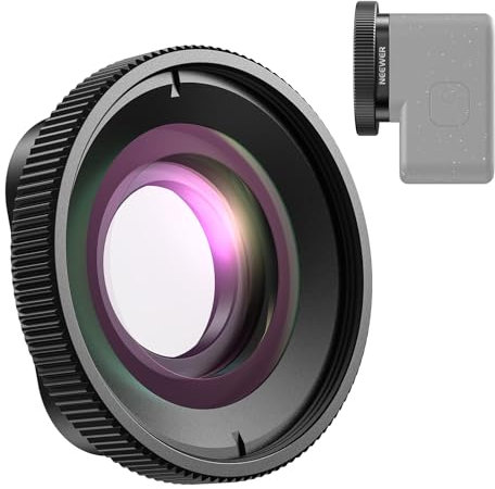 NEEWER 2X Vergrößerung Objektiv, 7-10cm Brennweite, Makro Nahaufnahme Fotografie Zubehör, kompatibel mit GoPro Hero 13 12 11 10 9 Action Kamera, Nicht wasserdicht, LS-65