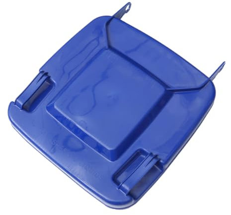 Ciieeo Large Plastic Waste Bin Lid Trash Can Replacement Lid Blue Fits 100L Outdoor Garden Wheelie Bins Dustbin Accessories