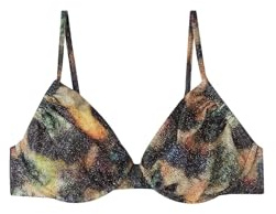 CALZEDONIA Woman's Balconette Swimsuit Top Sparkling Camouflage in Multicolor, Size M