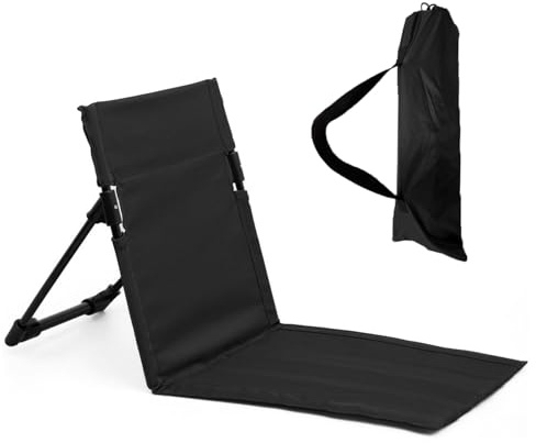 YushengTai Chaise de Plage Pliable, avec Dossier Intégré Chaise de Plage Portable 500g, pour Le Jardin, la Randonnée et Les Pique-niques en Plein Air (Noir)
