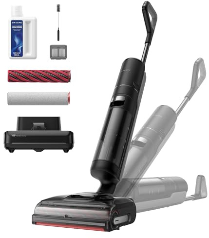 DREAME H15 Pro CarpetFlex Cordless Vacuum Mop, Wet Dry Vacuum Cleaner with Dual Brushes for Hard Floors & Carpet, Tangle-Free Hair-Cutting, 23kPa Suction, 180° Lie-Flat Floor Washer, 194°F Fast Drying