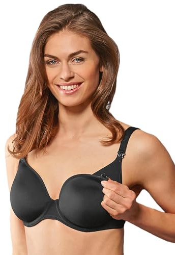 Anita Maternity Bra with Underwire and Spacer Cup Soutien-Gorge Spécial Maternité, Noir (Schwarz 001), 105F (Taille Fabricant: 90F) Femme