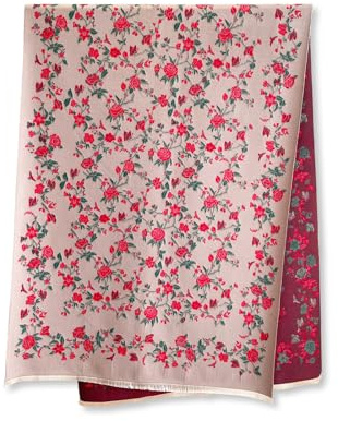 LumiSyne Invierno Bufanda Chal De Cachemira Para Mujer Doble Cara Bicolor Romántico Estampado De Rosas Bufanda Reversible Con Borla Grande Pashmina Fulares Larga Bufanda De Cuello Grueso Cálida Estola