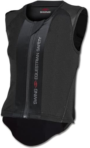 RL24 - Rückenprotektor P06 flexibel Swing | Protektorenweste aus Hightech-Materialien | Schutzweste f. Reiter | Schutz f. Wirbelsäule & Steißbein | Reitweste in Schwarz | Damen & Herren Größe S