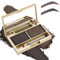 Boobeen Eyebrow Powder Kit, 2-farbige wasserfeste Augenbrauenpalette Makeup Füllen von Augenbrauen, Augenbrauenfarbe Puderform natürlich aussehende Braue - mit Spiegelpinsel