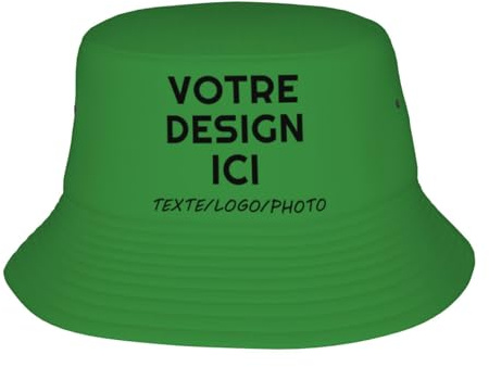 ROHBVMN Casquette Personnalisable Bob personnalisée Chapeau de Pêcheur personnalisé Concevez Votre Propre Casquette, Chapeau de Soleil en Coton Anti-UV personnalisée en Gros pour Hommes & Femmes