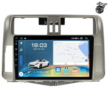 Estéreo para automóvil con pantalla táctil de 9 pulgadas para Toyota Land Cruiser Prado 150 2009-2013 radio Android 15 DSP integrado CarPlay Android Auto compatible con controles del volante radio FM