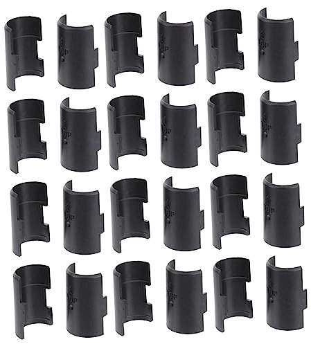 DIYEAH 74 Abrazaderas De Fijación Para Tubos De Bambú Abrazaderas De Tubo Abrazaderas Fijas Clips De Fijación Para Tubos Clip De Tubo De Plástico Negro