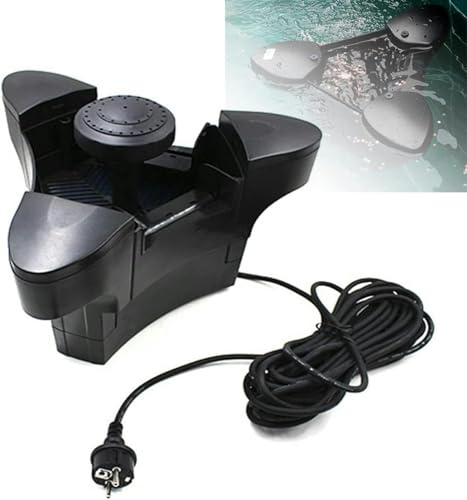 Pulitore per superfici dello stagno – Skimmer galleggiante automatico e smaltimento dei rifiuti con 3 modalità di fontana per grandi laghetti da giardino, cattura continuamente detriti galleggianti
