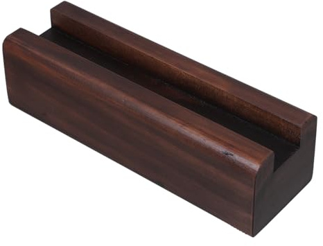 IMIKEYA Supporto Base Per Specchio Da Terra in Legno Massello Noce, Antiscivolo Design Curvo, Per Cornici e Specchi a Figura Intera, Per Ingresso e Camera Da Letto Elegante