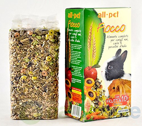 ALL PET Fiocco MANGIME per Conigli Nani, CAVIE E PORCELLINI D'INDIA 800g