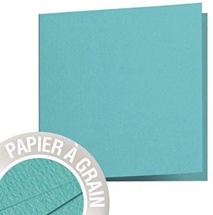 Clairefontaine 28219 C paket med 25 fällkort Grain de Pollen 16 x 16 vattengrön