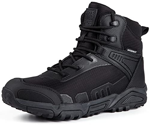 FREE SOLDIER Men's Waterproof Hiking Boots Lightweight Work Boots Military Tactical Boots Durable Combat Boots