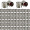 RUNCCI-YUN 60pcs ventilkappen Metall Auto, mit Gummiring Dichtung Radventilkappen,Reifen Ventilkappen, für Auto Motorad Fahrrad Roller und Kinderwagen