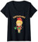 Damen Gartenzwerg Mädchen Zwerg Gärtner Kinder Garten Zwergin T-Shirt mit V-Ausschnitt