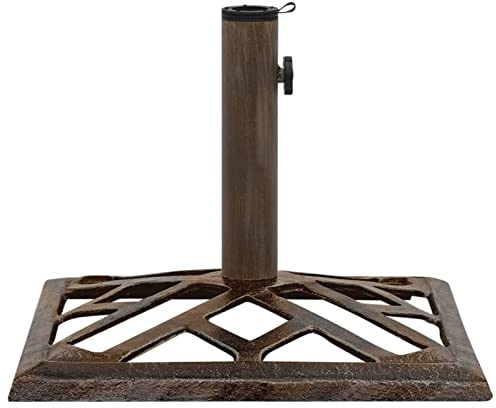 Gecheer Parasollstativ, paraplyställ i gjutjärn, balkongskärmstativ, marknadsskärmsstativ parasollfot för 35/38/48 mm, brons 44 x 44 x 31 cm