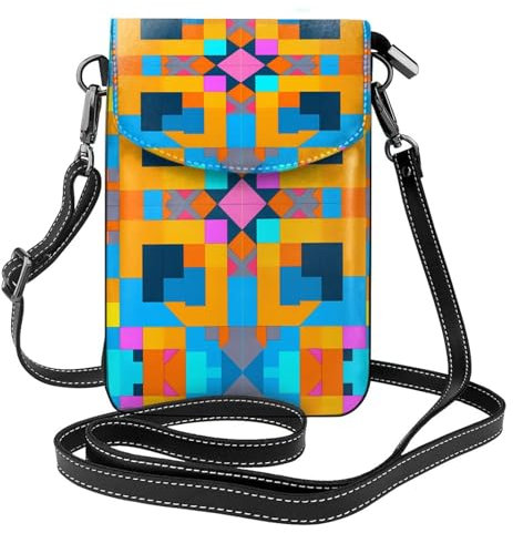 Numerical Jigsaw Puzzle Women'S Lightweight Compact Leather Crossbody Bag Cell Phone Bag Travel Bag Shoulder Bag Wallet