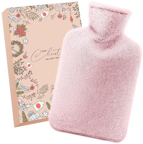 Geschenkideen für Frauen Mama Freundin Wärmflasche: Nikolaus Geschenke Frauen Erwachsene Kuschelige Plüsch Rosa 2L Groß Wärmflaschen Kuschelwärmflasche, Damen Geschenke für Frauen Mama Mütter Freundin