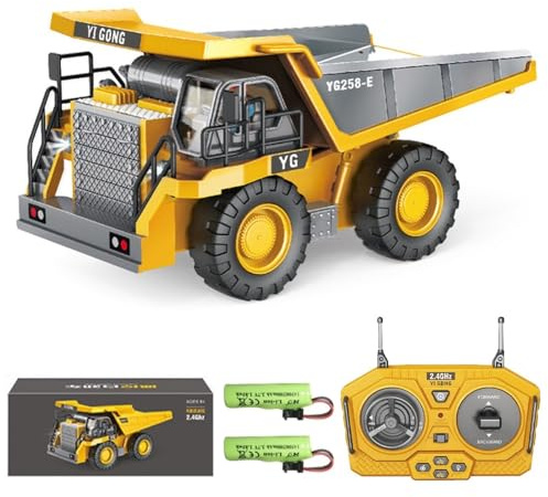 Teeggi Minicargador Teledirigido para Niños, 9 Canales 1:20 RC Volquete Juguete Vehículo de Construcción, Adecuado para Niños