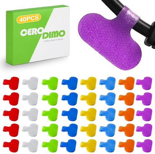 CeroDimo 40 PCS Cable Labels, Multi-Color Cord Tags for Electronics, Write On Wire Labels, Reusable Tags, Cable Management Identification