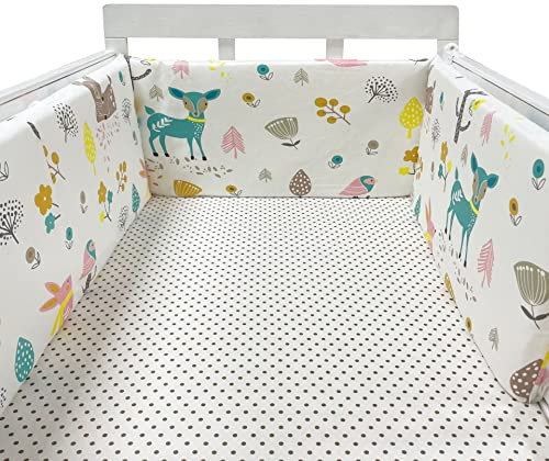 PTKG Babybett Umrandungen Baby Bettumrandung Bettumrandung Babybett Gitterbett Umrandung Gepolstert Gitterbett Umrandung Nestchen Babybett Umrandung Bettnestchen Umrandung,A07,200cm×30cm