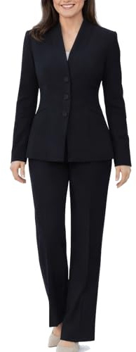 Marycrafts Women's Business Outfit Blazer Wide Leg Pant Suits Set for Work 12 Black