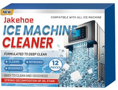 12 pastiglie anticalcare per la pulizia della macchina del ghiaccio, per Frigidair e Ice aiutano a rimuovere acqua minerale dura, Bui e