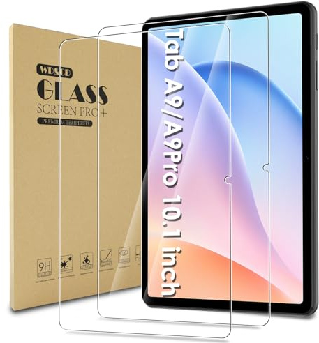 WD&CD 2 Pezzi Pellicola Protettiva Compatibile per Doogee Tab A9/A9Pro 10.1 inch, Vetro Temperato Alta Definizione Compatibile per Doogee Tab A9/A9Pro 10.1 inch