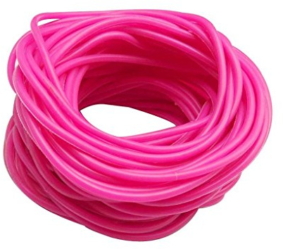 keland 25P Gummy Bracelet Silicon Bracelet Caoutchouc Gummies Bracelets (Rose)