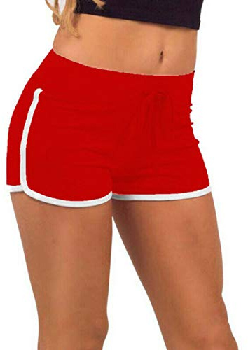 Clossy London Women Girls Hot Shorts with White Trim Piping | Sexy Stretchy Casual Gym Yoga Running Beach Dance Summer Shorts | Elastic Waist | XS to 3XL | Quick Dry