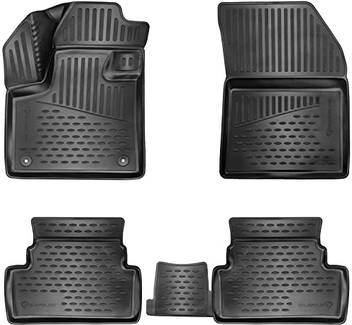 ELMASLINE Gummimatten Set für Opel Grandland/Grandland X Baujahr 2017-2025 | Extra hoher Rand | 3D Fußmatten - Zubehör | Passt Nicht in Plug-in-Hybrid & EV !!