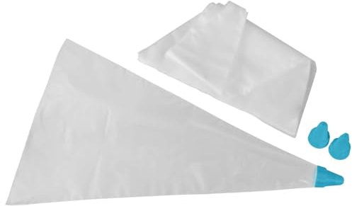 Tasty Einweg-Spritzbeutel Set: 20x Einwegspritzbeutel mit 3 spülmaschinengeeigneten Tüllen - Ideal zum kreativen Verzieren von Torten & Cupcakes