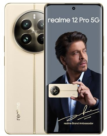 realme Smartphone 12 Pro 5G | 12 GB RAM 512 GB ROM | 50MP + 32MP | Display AMOLED da 6,7 pollici a 120 Hz | Snapdragon 6 Gen 1 | Batteria da 5000 mAh | Ricarica rapida 67 W | Dual SIM | Android 14