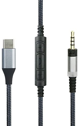 ABLET Cable de audio USB C compatible con auriculares Sennheiser Momentum, Momentum2.0 Momentum3 HD1, micrófono de volumen remoto compatible con Samsung Galaxy compatible con teléfono Android Oneplus