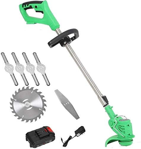 AMYYTL Cortacésped inalámbrico, cortacésped rotativo, cortacésped eléctrico, cortacésped de 21V, 3000Mah, Kit de Cepillo de césped inalámbrico de Litio, poda