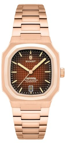 DUXOT Orologio automatico Colmar da uomo, 38 mm, con cinturino in acciaio inossidabile massiccio DX-2069