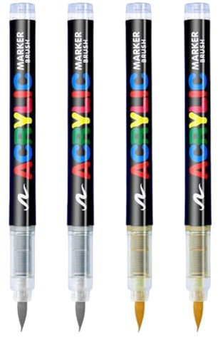 OUDQFCJ 4 Stück Weiß Textilstifte Gold Textilstifte Waschmaschinenfest Weicher Stift 1-5mm Textilmarker Lichtecht und Wasserfeste Stifte Textilfarbe Permanent Stoffmalstifte für T-Shirt