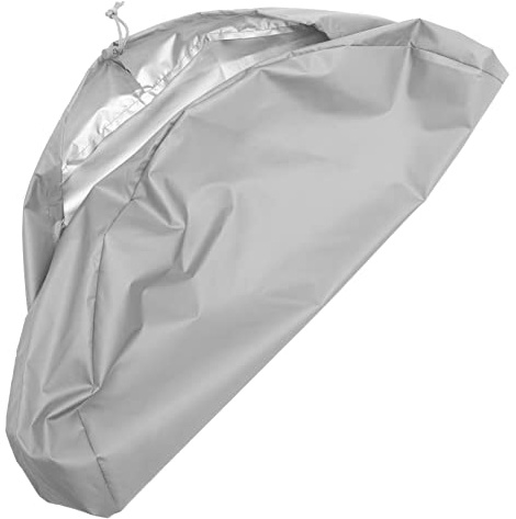 COOPHYA Protectora para Barril de Lluvia de Oxford Resistente con Cordón para Cubos de Protección contra Polvo y Escombros Exterior y Patio Color Gris