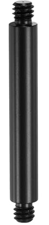 PATIKIL Varilla De Extensión Metálica De 2 con Roscas Macho A Macho 1/4-20 0.31 Aleación De Aluminio Ligero Accesorio Estabilizador Tubo Extensor para Trípodes Cámaras Negro