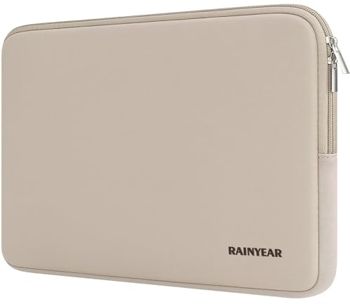 RAINYEAR Funda para Portátil de 13-13, 3 Pulgadas Compatible con Ultrabook Chromebook para Portátil de 13,3 Pulgadas, Estuche Protector para Macbook Pro M5 M4 M3 M2 de 14 Pulgadas, Caqui
