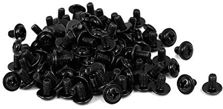 sourcing map 100Stk Computer PC Gehäuse Kreuzschlitz Motherboard Schraube Schwarz PWM3 x 5mm DE de