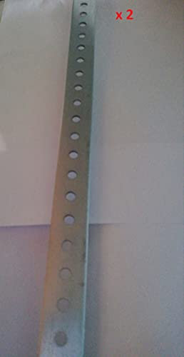 2x Piastra forata di Giunzione per Fissaggio e montaggio Amplificatori Auto Staffa Zincata di supporto riparazione 60cm
