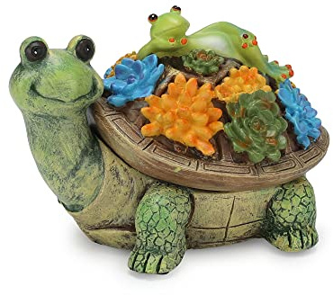 Ashtray with Lid, Turtle Frog Ash Tray, Cigarettes Ashtrays for Outdoor Smoking, Handmade Cool Resin Windproof Ashtray as Home Decoration for Patio Hotel Bar Smokers Father Lover Gifts