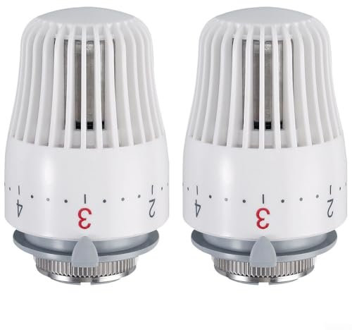 Pack de 2 thermostats de radiateur, tête thermostatique, thermostat de radiateur, radiateur inverseur à eau pour chauffage au sol, pour bureau, maison