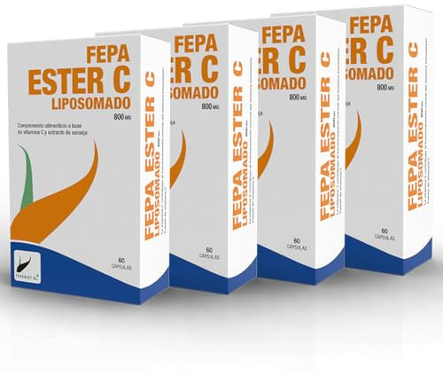 FEPA-ESTER C LIPOSOMADA | Suplemento Alimenticio Vitamina C | Potente Antioxidante | Refuerza Defensas Naturales | Combate Resfriados | 240 cápsulas | Sin Gluten y Sin Lactosa